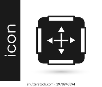 Black Area Measurement Icon Isolated On White Background.  Vector