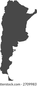 Black Argentina Map. vector Illustation
