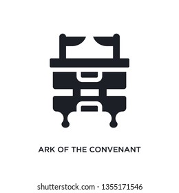 black ark of the convenant isolated vector icon. simple element illustration from religion concept vector icons. ark of the convenant editable logo symbol design on white background. can be use for