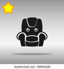 black armchair Icon button logo symbol concept high quality
