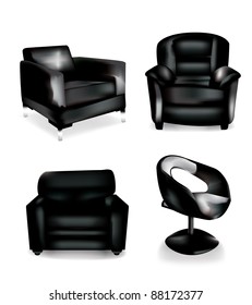 Conjunto de sillón negro