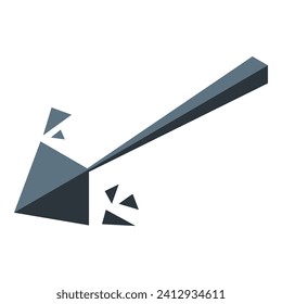 Black armor beam icon isometric vector. Laser firearm. Futurist photon
