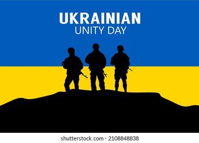 Black Army Silhouette Ukrainian Unity Day