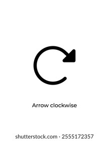 Black Arrow clockwise vector icon