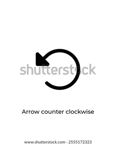 Black Arrow counter clockwise vector icon