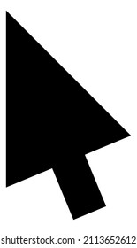 Black arrow cursor. Classic mouse pointer icon