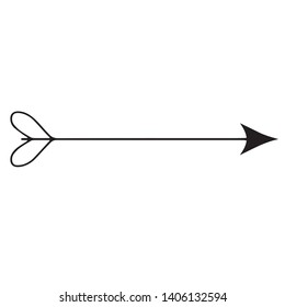 Black arrow decoration for T-shirt