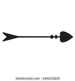 Black arrow decoration for T-shirt
