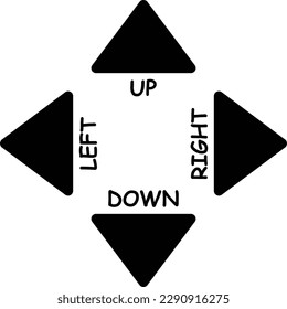 black arrow direction navigation cursor vector design