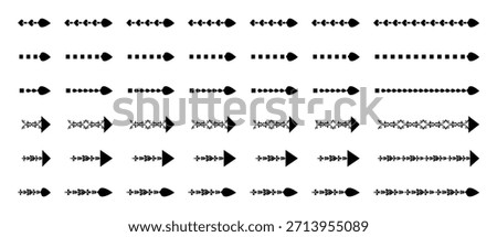 Black Arrow Direction Signs - Arrow icon vector illustration. A collection of various black vector arrow.