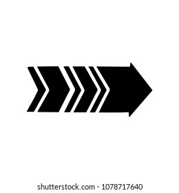 Black Arrow drawn by hand in doodle marker brush style
