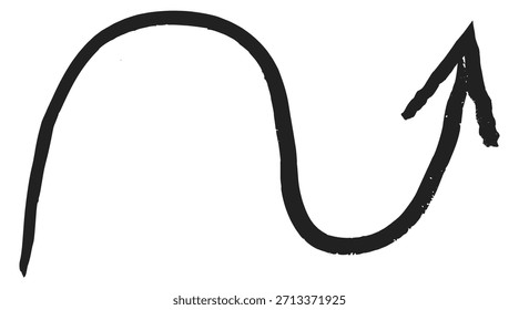 Uma seta preta é desenhada sobre um fundo branco