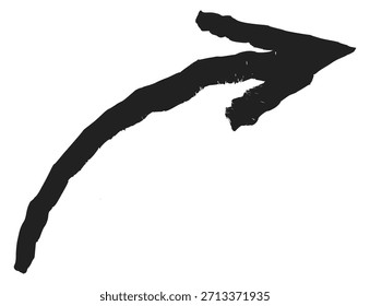 A black arrow is drawn on a white background