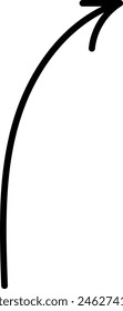 A black arrow is drawn in a spiral shape - stock vector