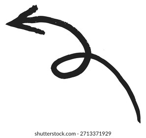 A black arrow is drawn in a spiral shape