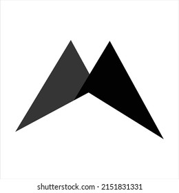 black arrow flat logo design