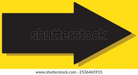 Black arrow forward. Black large forward or right pointing solid long stretched arrow icon sketched as vector symbol. EPS 10