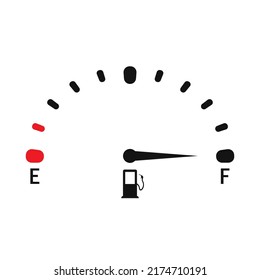 black arrow full tank fuel. Vector illustration. stock image.