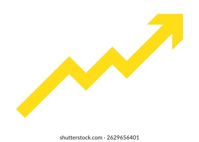 black arrow graph moving up direction