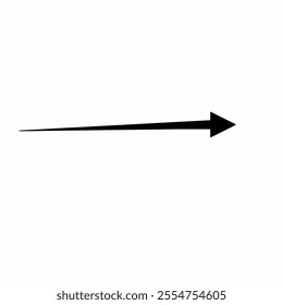 black arrow graphic pointing right, with a tapered start and bold end, set against a white background. It appears to be designed in a vector editor