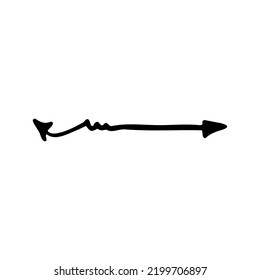 Black arrow, great design for any purposes. Line drawing. Illustration for web design. Computer interface. Vector graphic illustration. Template design. Business concept. Website banner.