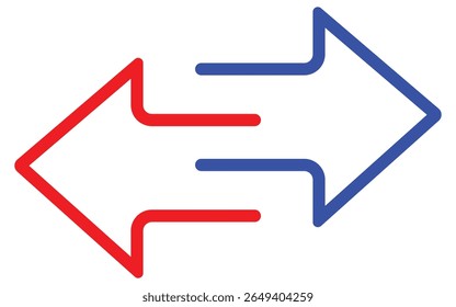 Black arrow. Hand cursor icon set of opposite arrow left and right side arrows. Eps-10.