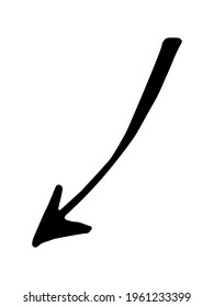 Black arrow hand drawn vector doodle icon EPS10