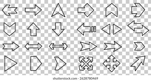 Icono de flecha negra grandes Conjuntos. Conjunto de iconos de flecha.