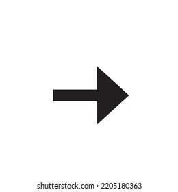 black arrow icon flat vector design.