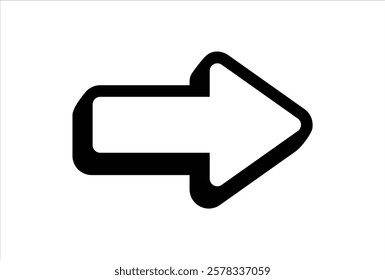 Black arrow icon ioslated on transparent background vector template