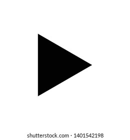 Black arrow icon isolated on a white background.Black triangle.Play button.