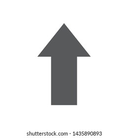 Black arrow icon isolated on the white background