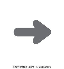 Black arrow icon isolated on the white background