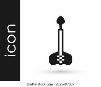 Icono de flecha negra aislado en fondo blanco.  Vector