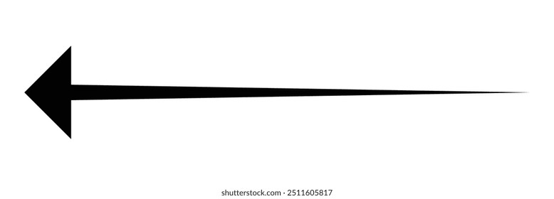 Black arrow icon isolated on white background. Horizontal dual long straight , right and left side arrow signs. Arrow indicated the direction symbol. design eps 10