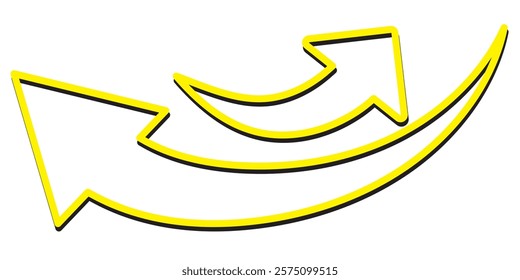 Black arrow icon isolated on white background. 1176