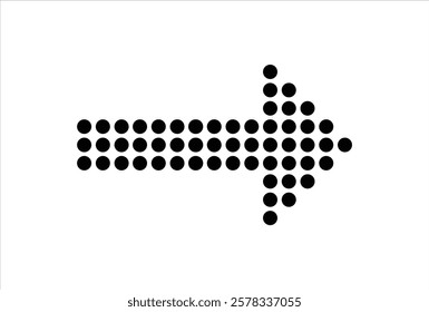 Black arrow icon isolated on transparent background vector template
