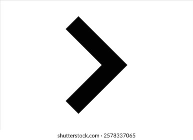 Black arrow icon isolated on transparent background vector template