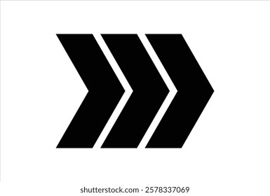 Black arrow icon isolated on transparent background vector template