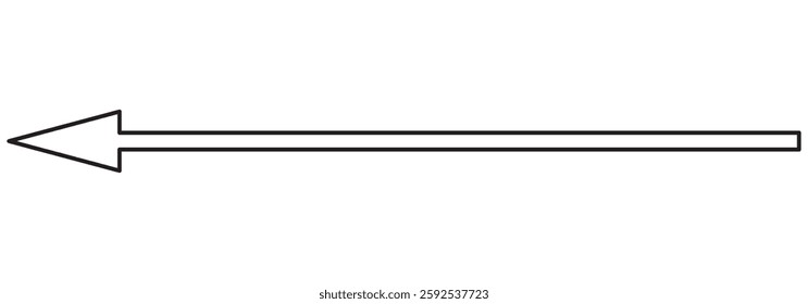 Black arrow icon isolated on white background. Horizontal dual long straight , right and left side arrow signs. Arrow indicated the direction symbol. Curved and straight arrow icon vector.