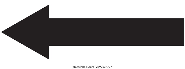 Black arrow icon isolated on white background. Horizontal dual long straight , right and left side arrow signs. Arrow indicated the direction symbol. Curved and straight arrow icon vector.