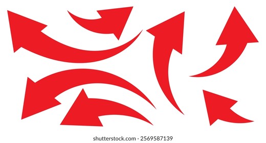 Black arrow icon on transparent background. Flat style arrow icon for your website, design, logo, app, UI., curved arrow sign.