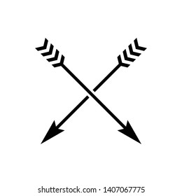 Black arrow icon on white background