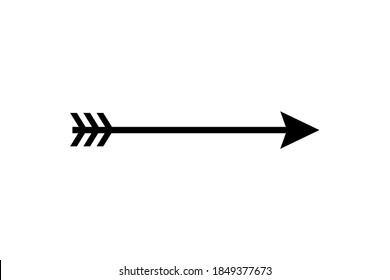 Black arrow icon on white background isolated