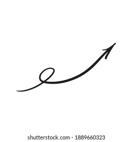 black arrow icon on a white background. With hearts, dots. Flat style. arrow icon for your website design, logo, app, ui. the arrow points to the direction symbol. curved arrow.