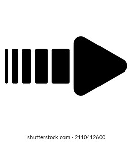 Black arrow icon on white background. flat style. arrow icon for your web site design, logo, app, UI. arrow indicated the direction symbol. curved arrow sign.