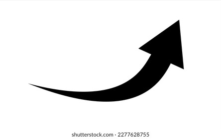 icono de flecha negra sobre fondo blanco. estilo plano. icono de flecha para el diseño de su sitio web, logotipo, aplicación, interfaz de usuario. flecha indica el símbolo de dirección. signo de flecha curvada. Ilustración vectorial.