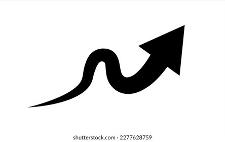 black arrow icon on white background. flat style. arrow icon for your web site design, logo, app, UI. arrow indicated the direction symbol. curved arrow sign. Vector illustration 10 eps.