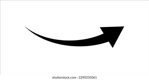 black arrow icon on white background. flat style. arrow icon for your web site design, logo, app, UI. arrow indicated the direction symbol. curved arrow sign.
