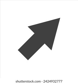 black arrow icon on white background. flat style. arrow icon for your web site design, logo, app, UI. arrow indicated the direction symbol. curved arrow sign.